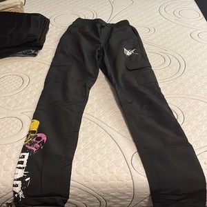 Black Cargos w Skeleton Print